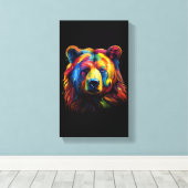 Pinselstrich Leinwanddruck (Insitu (Holzboden))