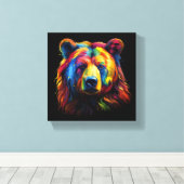 Pinselstrich Leinwanddruck (Insitu (Holzboden))