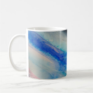 Pinselstrich, Malerei Abstrakte Aquarellfarbe Kaffeetasse