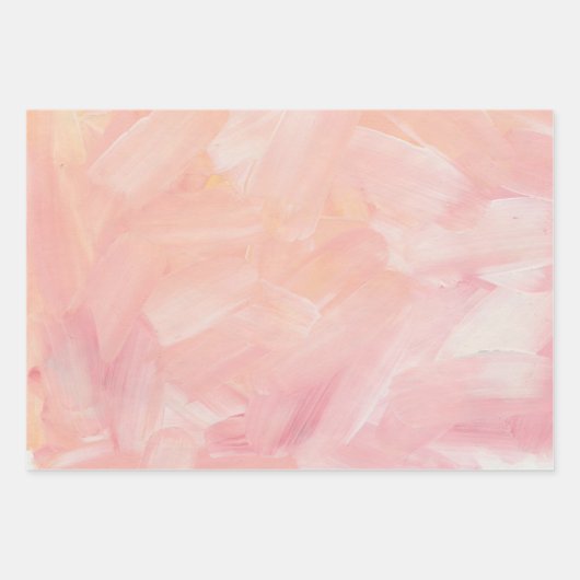 Pinselstrich mit abstraktem Rosa Geschenkpapier Set (Vorderseite 3)