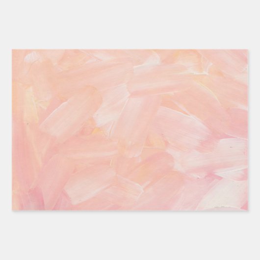 Pinselstrich mit abstraktem Rosa Geschenkpapier Set (Vorderseite 2)