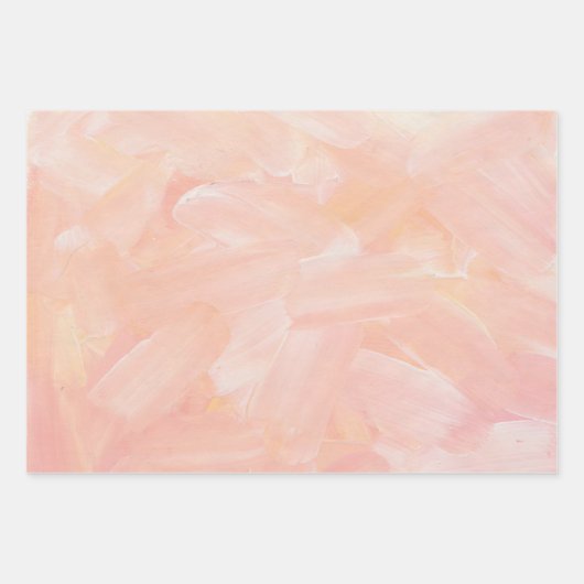 Pinselstrich mit abstraktem Rosa Geschenkpapier Set (Vorderseite)