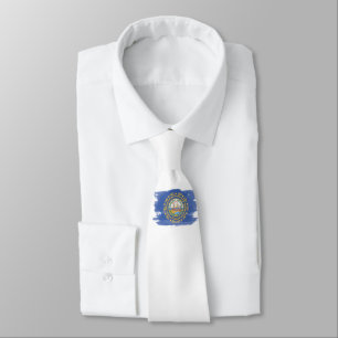 Pinselstrich mit der neuen Hampshire-Zustandsmarke Krawatte