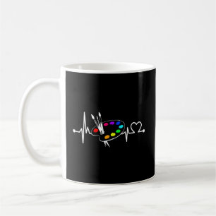 Pinselstrich mit Paletten-Hebeat-Maler Kaffeetasse