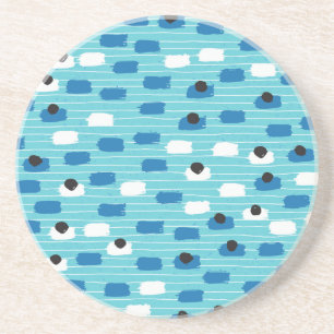 Pinselstrich nahtlos, handgezeichnet. getränkeuntersetzer