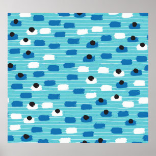 Pinselstrich nahtlos, handgezeichnet. poster