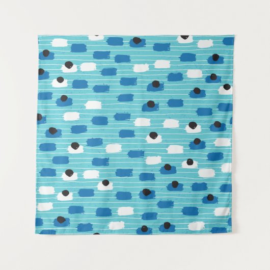 Pinselstrich nahtlos, handgezeichnet. wandteppich (Vorderseite)