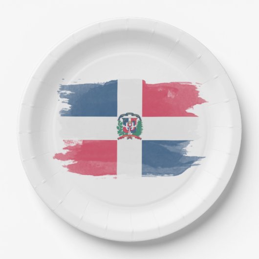 Pinselstrich, Nationalflagge Pappteller (Vorderseite)