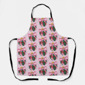 Pinselstrich Ornament Preppy Xmas Coquette Xmas Schürze (Vorderseite)