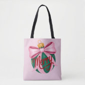 Pinselstrich Ornament Preppy Xmas Coquette Xmas Tasche (Vorderseite)