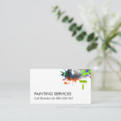 Pinselstrich Paint-Spritzer Visitenkarte (Stehend Vorderseite)