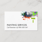 Pinselstrich Paint-Spritzer Visitenkarte (Vorderseite)