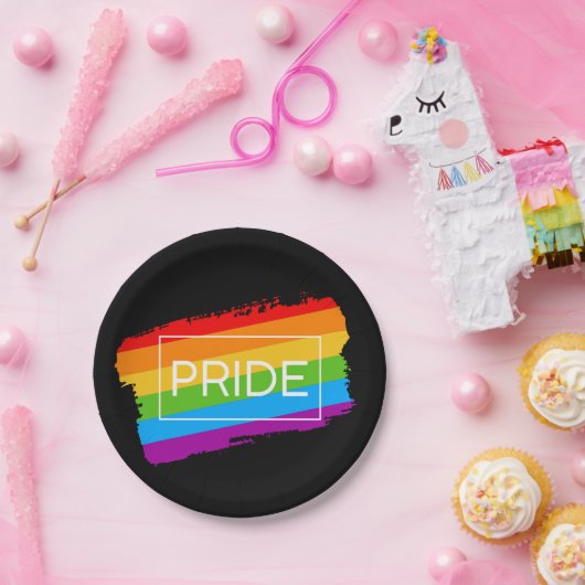 Pinselstrich Pappteller (Party)