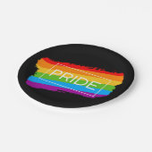 Pinselstrich Pappteller (Schrägansicht)