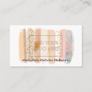 Pinselstrich Pastellfarbe Make-up Visitenkarte