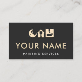 Pinselstrich Pinselrolle Tropfen Minimalistisch Sc Visitenkarte