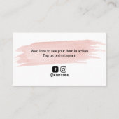 Pinselstrich-Pinselstrich-Reihenfolge Vielen Dank  Visitenkarte (Rückseite)