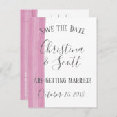 Pinselstrich Pinselstrich Save the Date Ankündigungspostkarte (Vorne/Hinten)