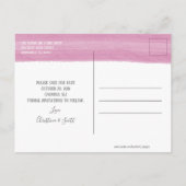 Pinselstrich Pinselstrich Save the Date Ankündigungspostkarte (Rückseite)