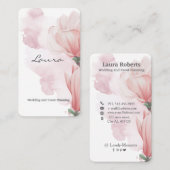 Pinselstrich, Pinselstrich und Blume, Business c Visitenkarte (Vorne/Hinten)