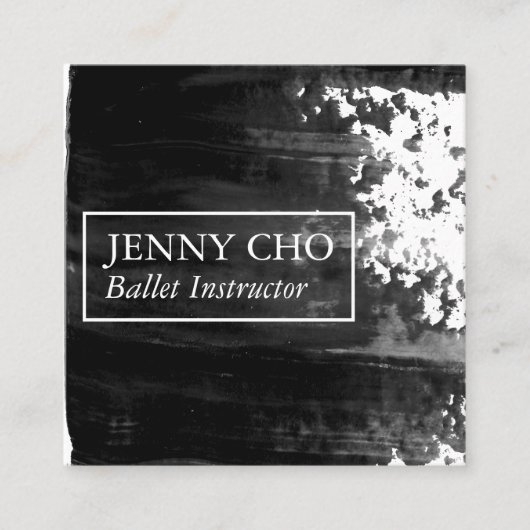 Pinselstrich Quadratische Visitenkarte (Vorderseite)