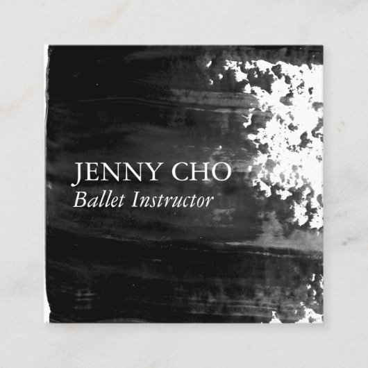 Pinselstrich Quadratische Visitenkarte (Vorderseite)