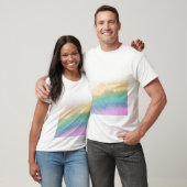 Pinselstrich Regenbogen Wasserfarbe T-Shirt (Unisex)