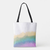 Pinselstrich Regenbogen Wasserfarbe Tasche (Rückseite)