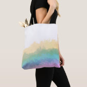 Pinselstrich Regenbogen Wasserfarbe Tasche (Von Nahem)