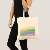 Pinselstrich Regenbogen Wasserfarbe Tragetasche (Vorderseite (Produkt))