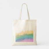 Pinselstrich Regenbogen Wasserfarbe Tragetasche (Rückseite)