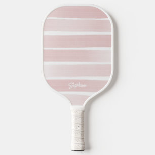 Pinselstrich Rose Pinselpinke gestrichene Streifen Pickleball Schläger