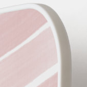 Pinselstrich Rose Pinselpinke gestrichene Streifen Pickleball Schläger (Linke Seite)