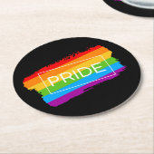 Pinselstrich Runder Pappuntersetzer (Angewinkelt)