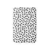 Pinselstrich, schwarz und weiß badematte (Vorderseite Vertikal)