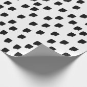 Pinselstrich, schwarz und weiß geschenkpapier (Ecke)