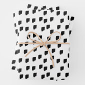 Pinselstrich, schwarz und weiß geschenkpapier set (Beispiel)