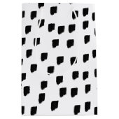 Pinselstrich, schwarz und weiß mittlere geschenktüte (Vorderseite)