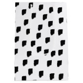 Pinselstrich, schwarz und weiß mittlere geschenktüte (Rückseite)