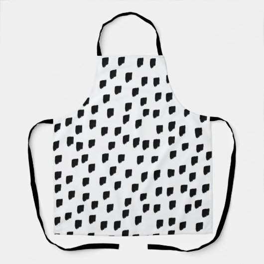 Pinselstrich, schwarz und weiß schürze (Vorderseite)