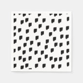 Pinselstrich, schwarz und weiß serviette (Vorderseite)