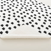 Pinselstrich, schwarz und weiß sherpadecke (3/4)