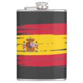 Pinselstrich Spanien Fahne Flachmann (Vorderseite)