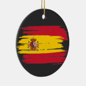 Pinselstrich Spanien Fahne Keramik Ornament (Rechts)