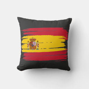Pinselstrich Spanien Fahne Kissen