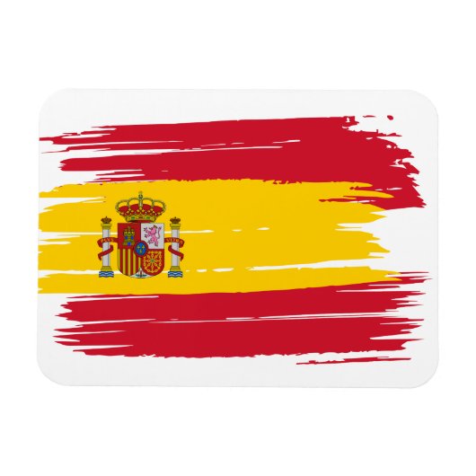 Pinselstrich Spanien Fahne Magnet (Horizontal)