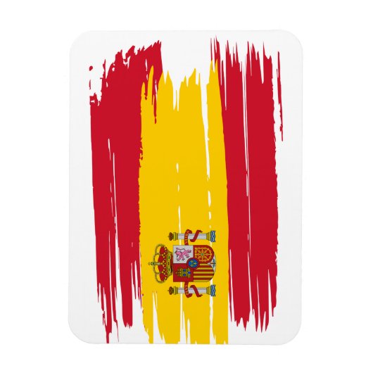 Pinselstrich Spanien Fahne Magnet (Vertikal)