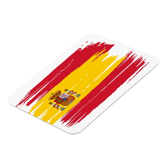 Pinselstrich Spanien Fahne Magnet (Linke Seite)