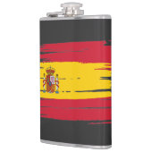 Pinselstrich Spanienflagge Flachmann (Links)