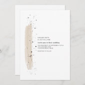 Pinselstrich Speckle Pink Minimalistisch Moderne H Einladung (Vorne/Hinten)